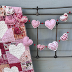 Tim Holtz Fabric Palette Fat Quarters Bundle Pink Red And Orange Heart Banner | color-code:ALT02