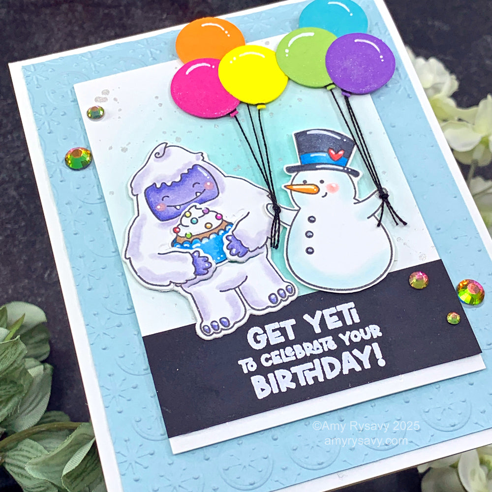 Pinkfresh Studio 1 Inch Blending Brushes Bundle Of 9 Birthday Card | color-code:ALT01