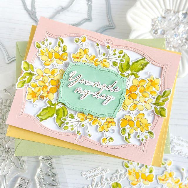 Pinkfresh Studio Always Smiling Clear Stamps 258924 Made My Day Card | color-code:ALT02