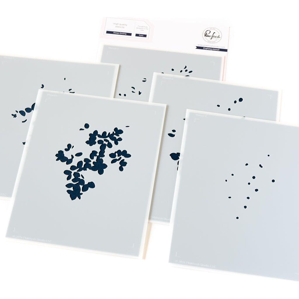 PinkFresh Studio Always Smiling Stencil Set PinkFresh Studio Always Smiling Stencil Set