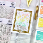 Pinkfresh Studio Always Smiling Stencils 259124 Always Loved Card | color-code:ALT02