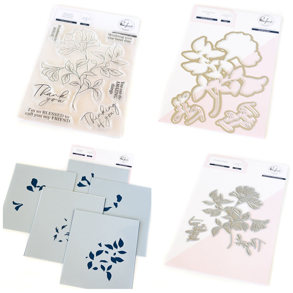 Pinkfresh Studio Amazing Things Stamps Dies Stencils And Press Plates Bundle
