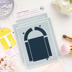 Pinkfresh Studio Arched Elegance Die And Stencils Bundle 315226 Stencils in Package