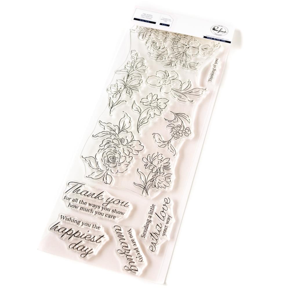 Pinkfresh Studio Artsy Floral Clear Stamps 240724