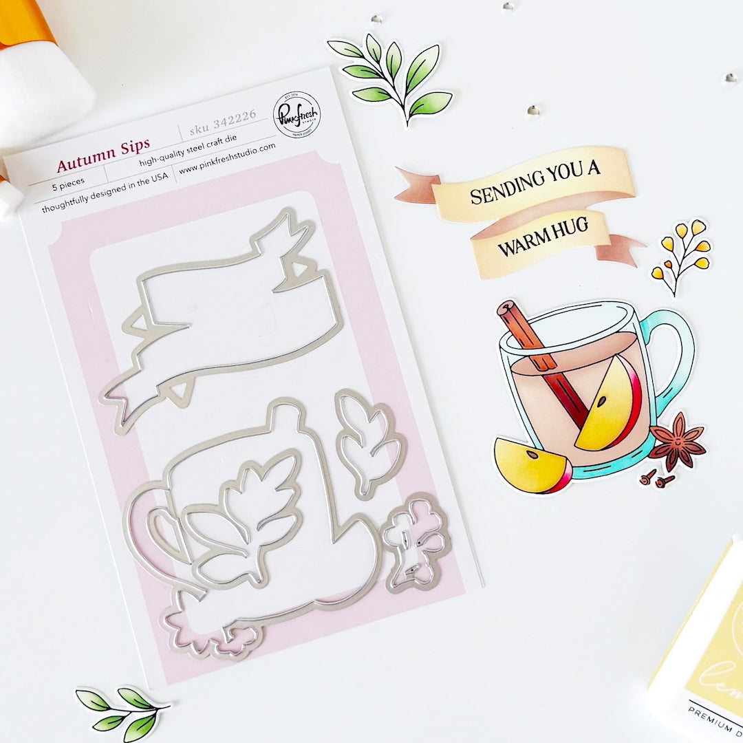 Pinkfresh Studio Autumn Sips Dies 342226