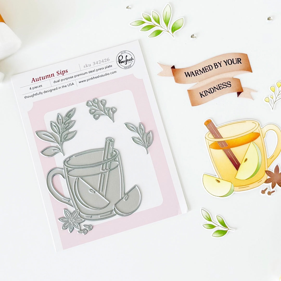 Pinkfresh Studio Autumn Sips Press Plates 342426