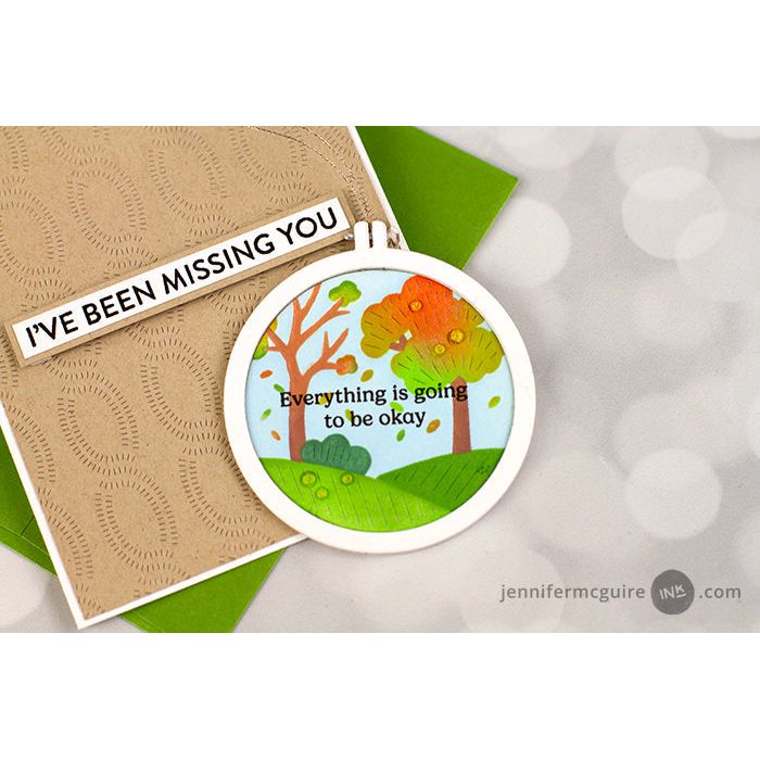 Pinkfresh Studio Basic Sentiments Clear Stamps 264124 Everything Is Going To Be Okay Card | color-code:ALT06