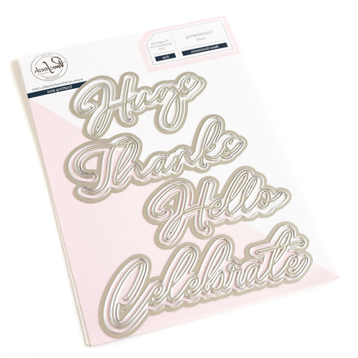 Pinkfresh Studio Basic Sentiments Dies 264224 Flipped
