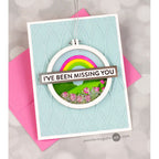 Pinkfresh Studio Basic Sentiments Stamps Dies And Press Plates Bundle Rainbow Card | color-code:ALT06