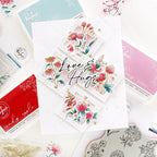 Pinkfresh Studio Beautiful Botanicals Press Plate 264824 Love And Hugs Card