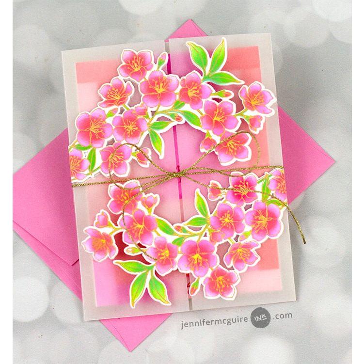 Pinkfresh Studio Beautiful Branch Stencils 247324 Vellum Wrap Card | color-code:ALT01