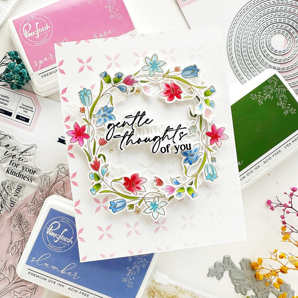 Pinkfresh Studio Beautiful Soul Dies 272325 Gentle Thoughts Card