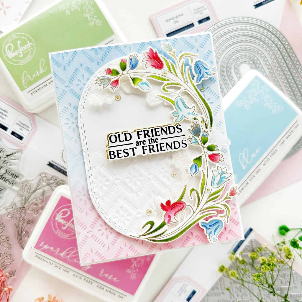 Pinkfresh Studio Beautiful Soul Press Plates 272525 Old Friends Card
