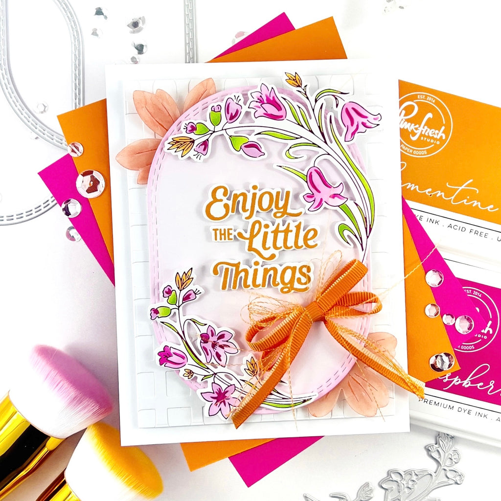 Pinkfresh Studio Beautiful Soul Stamps Dies Stencils And Press Plates Bundle Enjoy The Little Things