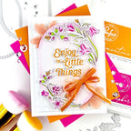 Pinkfresh Studio Beautiful Soul Stamps Dies Stencils And Press Plates Bundle Enjoy The Little Things