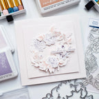 Pinkfresh Studio Best Wishes Stamps Dies Stencils And Hot Foil Plate Bundle Andrea Sending Love Card