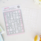 Pinkfresh Studio Block Party Coverplate Die 330626 white outline grid