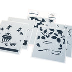 Pinkfresh Studio Bloom And Brew Cling Stamp Stencils and Press Plate Bundle 306625
