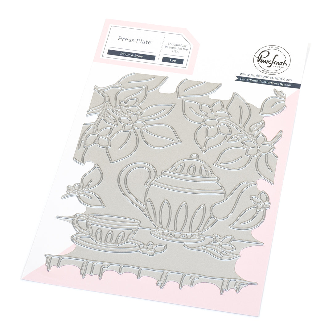 Pinkfresh Studio Bloom And Brew Press Plate 306725