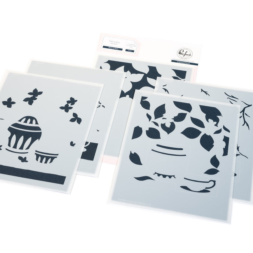 Pinkfresh Studio Bloom And Brew Stencils 306625 – Simon Says Stamp