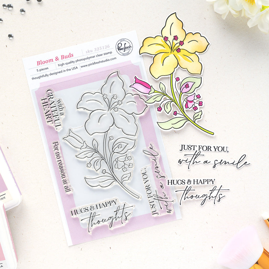Pinkfresh Studio Bloom And Buds Clear Stamps 325126