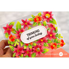 Pinkfresh Studio Bloom Burst Die 299825 Thinking Of You Acetate Card | color-code:ALT01