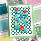 Pinkfresh Studio Bloom Of Thanks Dies And Stencils Bundle Floral Card