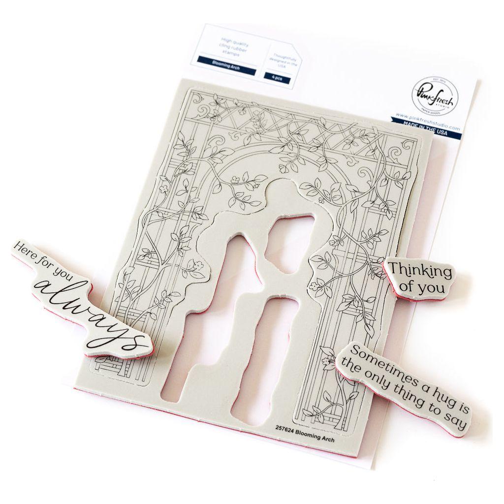 Pinkfresh Studio Blooming Arch Cling Stamps 257624 Popped Out