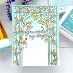 Pinkfresh Studio Blooming Arch Cling Stamps 257624 You Made My Day Card | color-code:ALT03