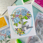 Pinkfresh Studio Blooming Daydream Dies 322726 Dana Sending Love Bouquet Card