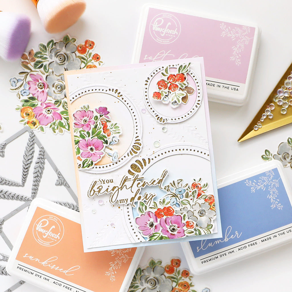 Pinkfresh Studio Blooming Grace Clear Stamps 269624 Elegant Floral Card