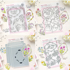 Pinkfresh Studio Blossom Medallion Clear Stamps Dies Stencils And Press Plates Bundle