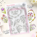 Pinkfresh Studio Blossom Medallion Clear Stamps Dies Stencils And Press Plates Bundle 323826 Clear Set
