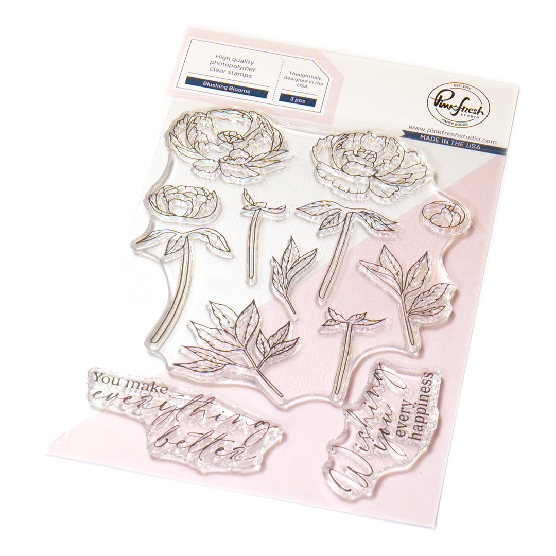 Pinkfresh Studio Blushing Blooms Clear Stamps 283225