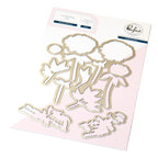 Pinkfresh Studio Blushing Blooms Stamps Dies Stencils And Press Plates Bundle 283325