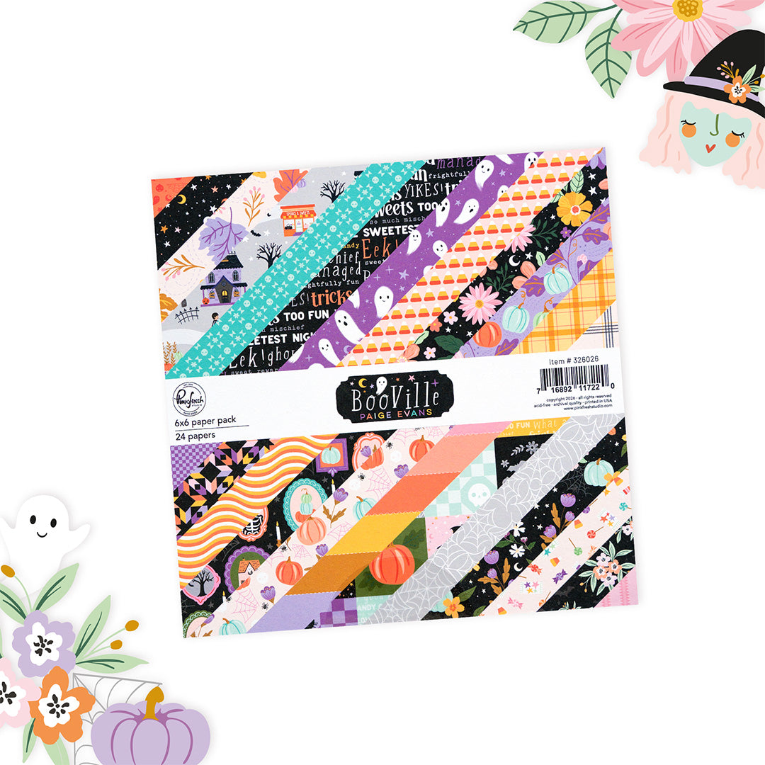 Pinkfresh Studio BooVille 6 x 6 Paper Pack 326026 Lifestyle Image