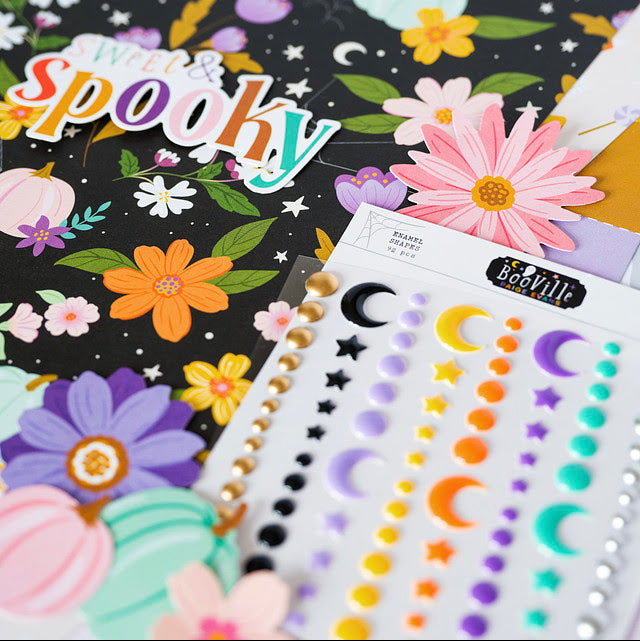 Pinkfresh Studio BooVille Enamel Shapes 326926 Sweet And Spooky