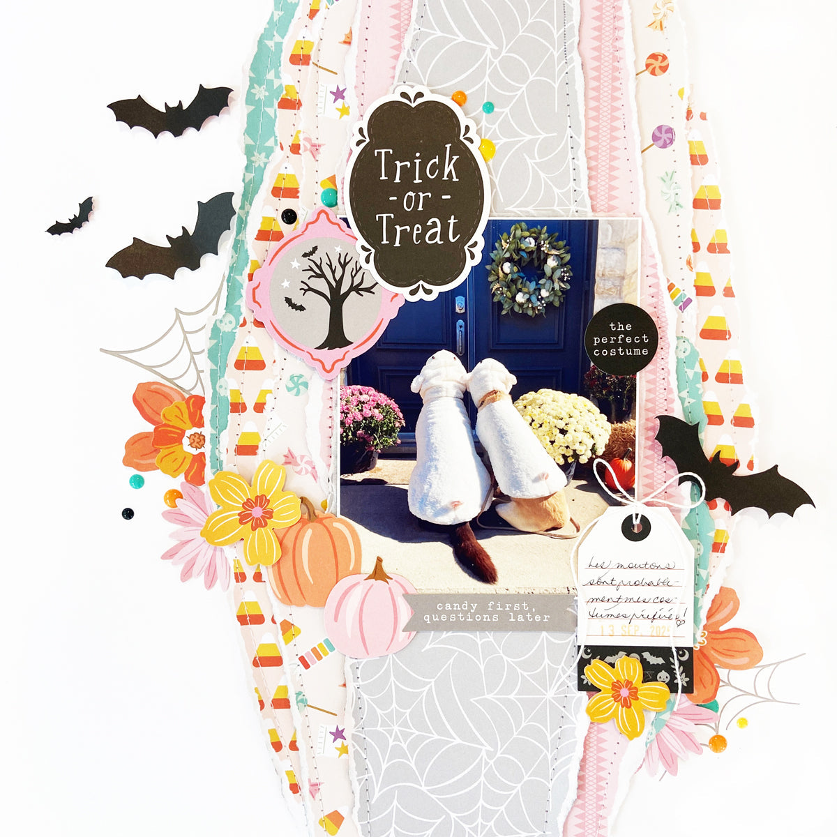 Pinkfresh Studio BooVille Enamel Shapes 326926 Trick Or Treat Pets