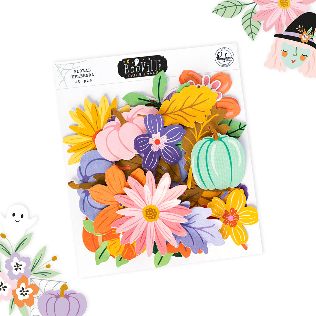 Pinkfresh Studio BooVille Floral Ephemera 326526 Lifestyle Image