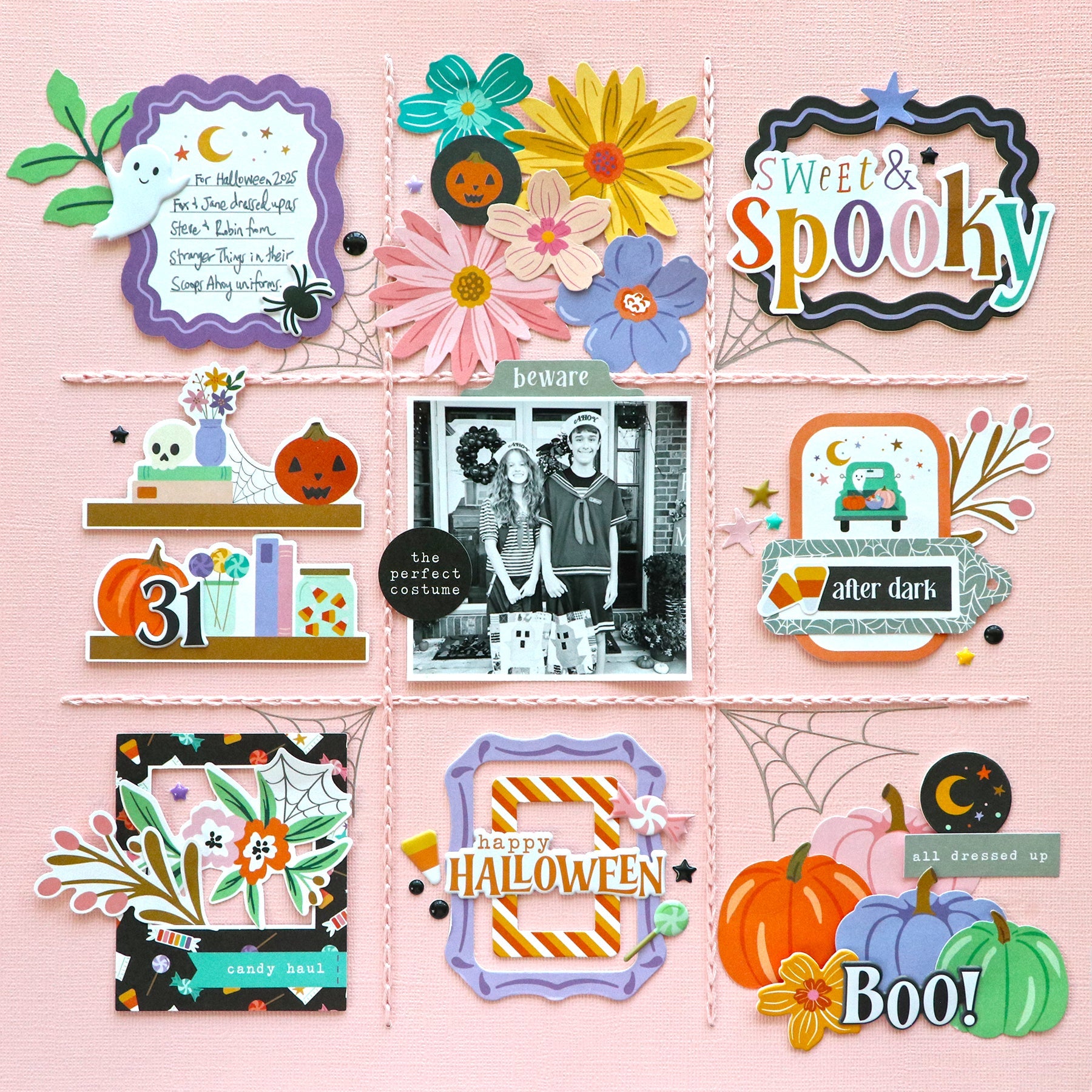 Pinkfresh Studio BooVille Floral Ephemera 326526 The Perfect Halloween Costume