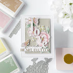 Pinkfresh Studio Butterflies In Bloom Stencils 265125 Love Card