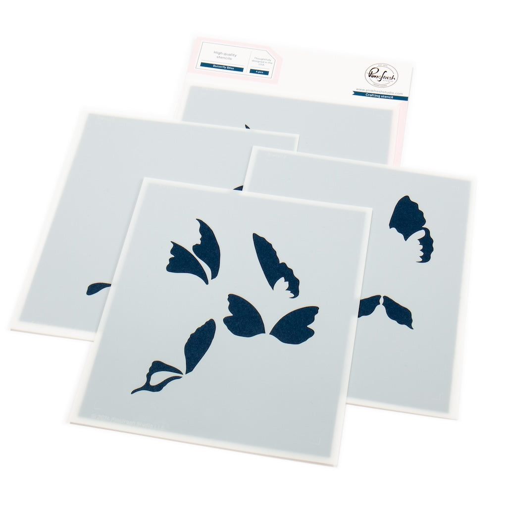 Pinkfresh Studio Butterfly Bliss Stamps Dies Stencils And Press Plates Bundle 273625