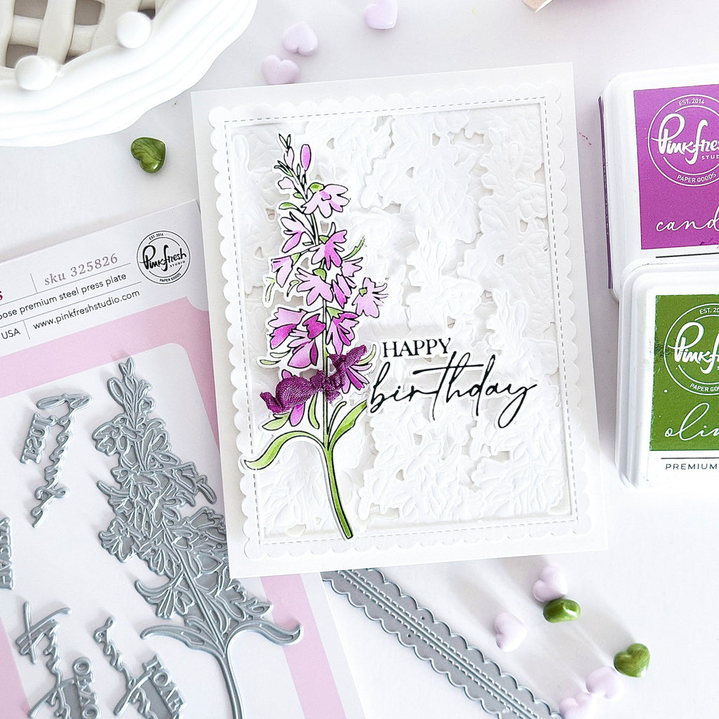 Pinkfresh Studio Cardinal Kiss Press Plate 325826 Happy Birthday Card