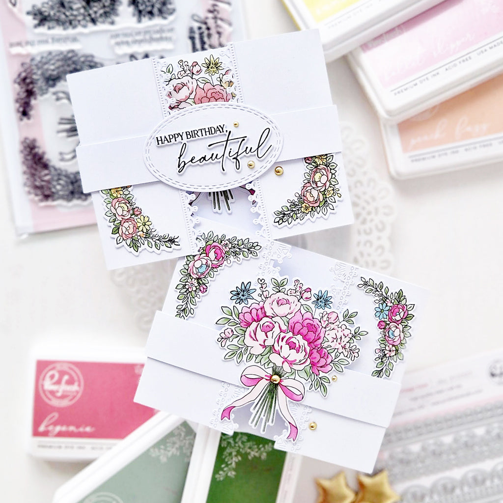 Pinkfresh Studio Celebrate In Blooms Clear Stamps 322226 Anett Flower Cards