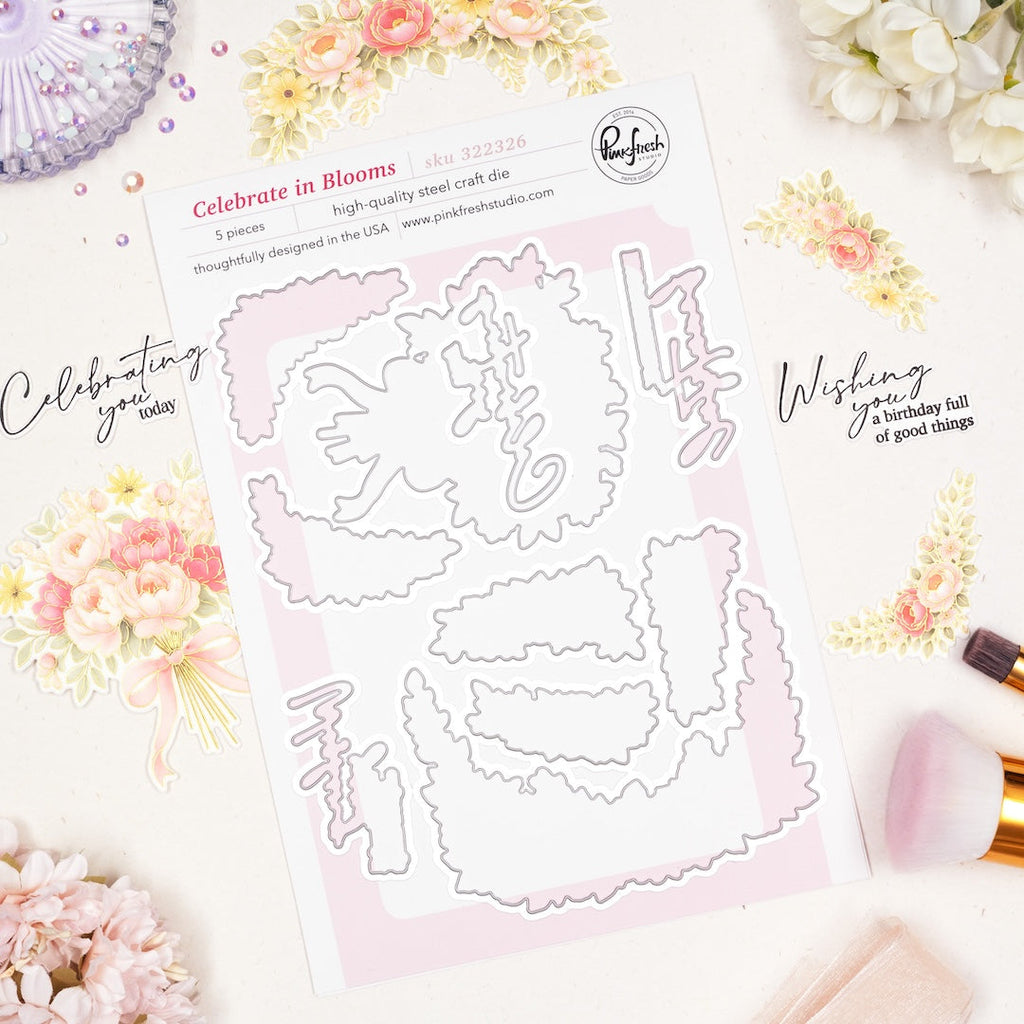 Pinkfresh Studio Celebrate In Blooms Dies 322326
