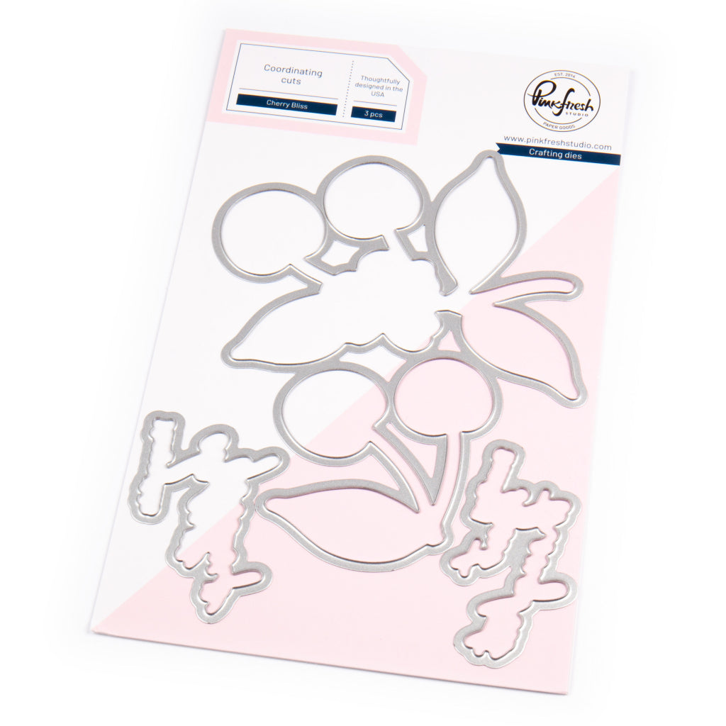 Pinkfresh Studio Cherry Bliss Stamps Dies And Stencils Bundle 267425