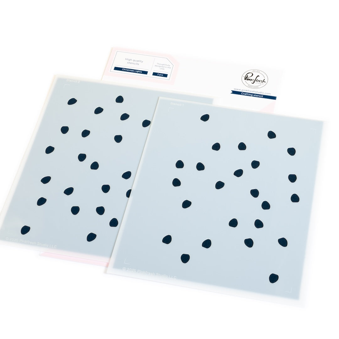 Pinkfresh Studio Christmas Lights Stencils 291925