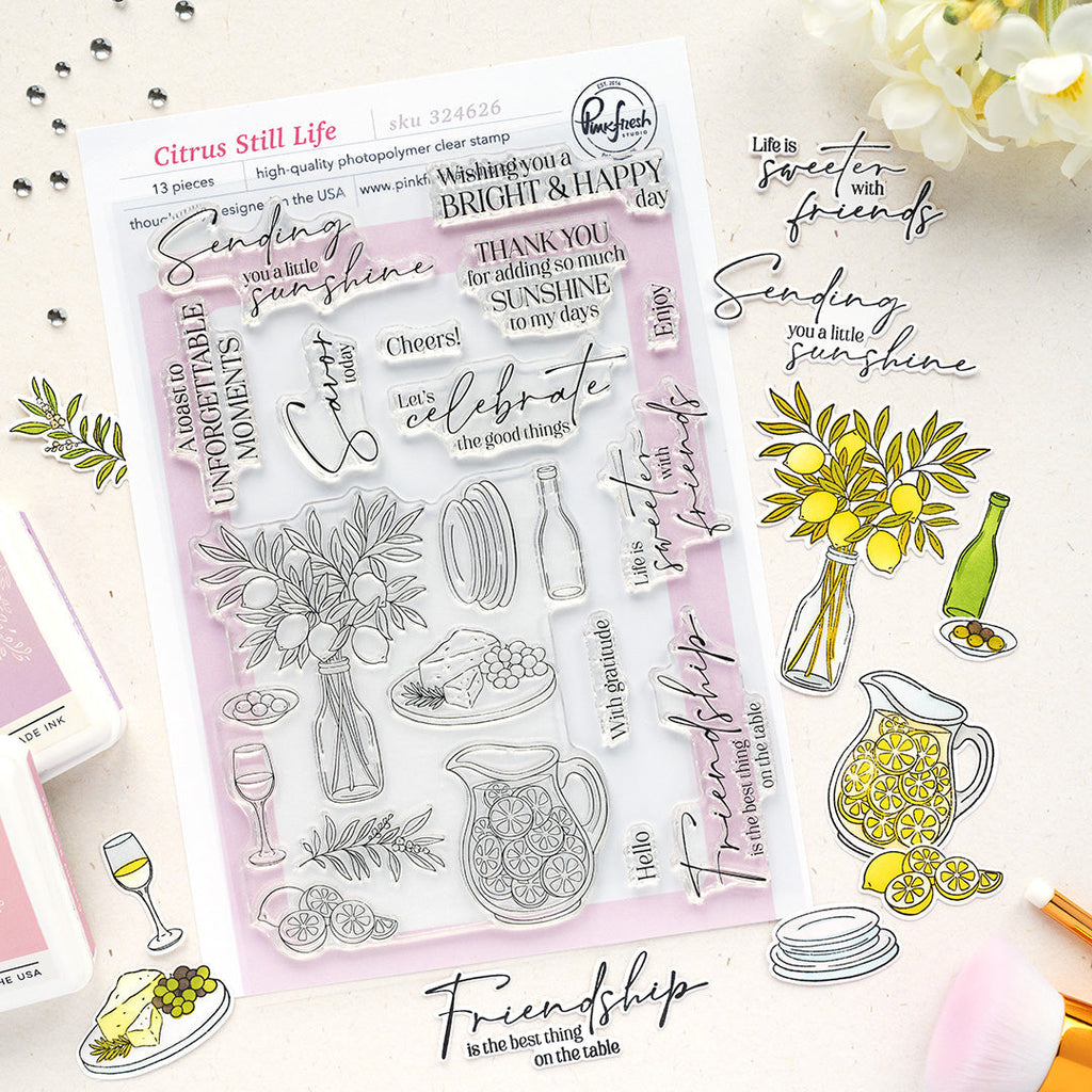 Pinkfresh Studio Citrus Still Life Clear Stamps 324626