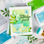 Pinkfresh Studio Classic Correspondence Press Plates 267925 Green Friendship Card