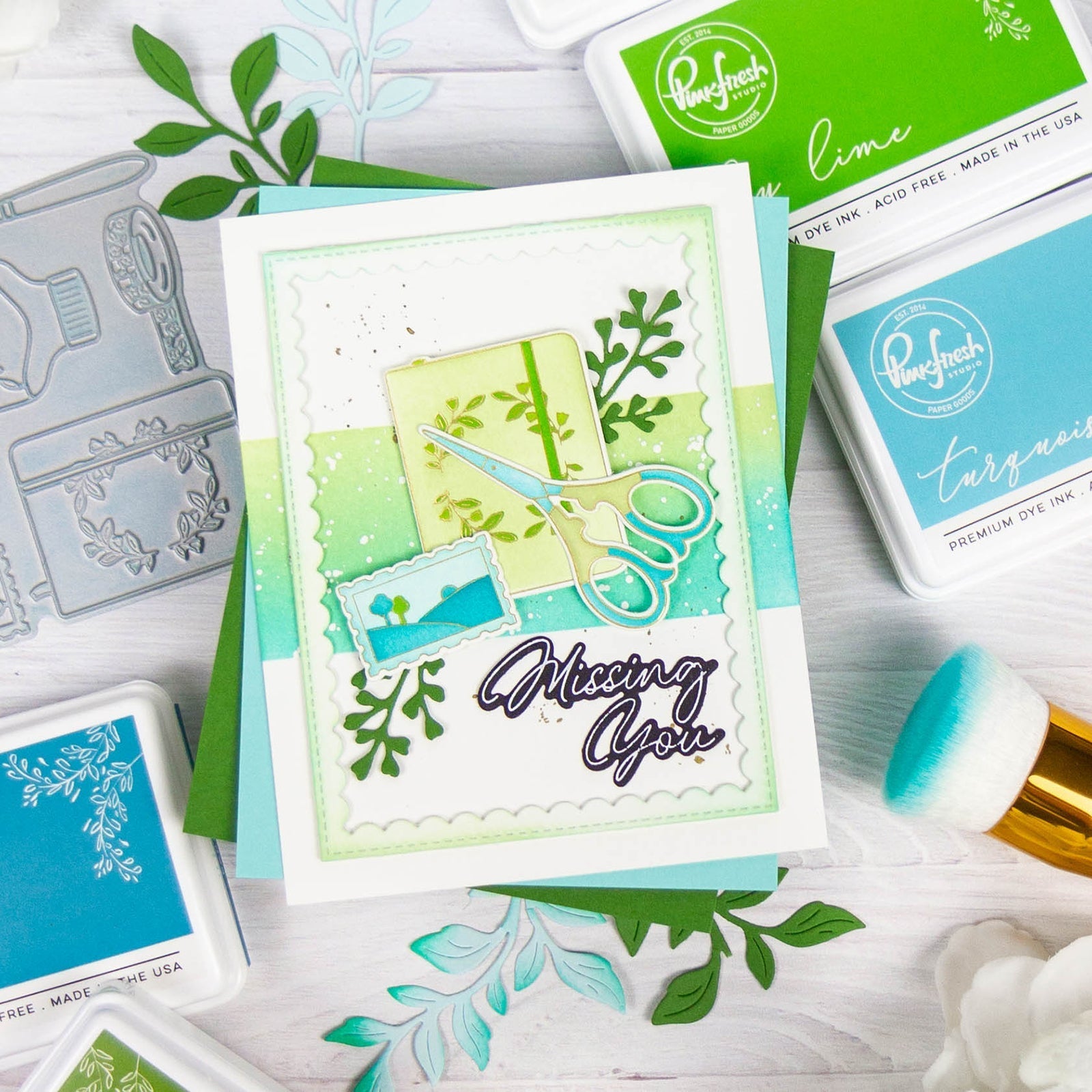 Pinkfresh Studio Classic Correspondence Press Plates 267925 Missing You Card